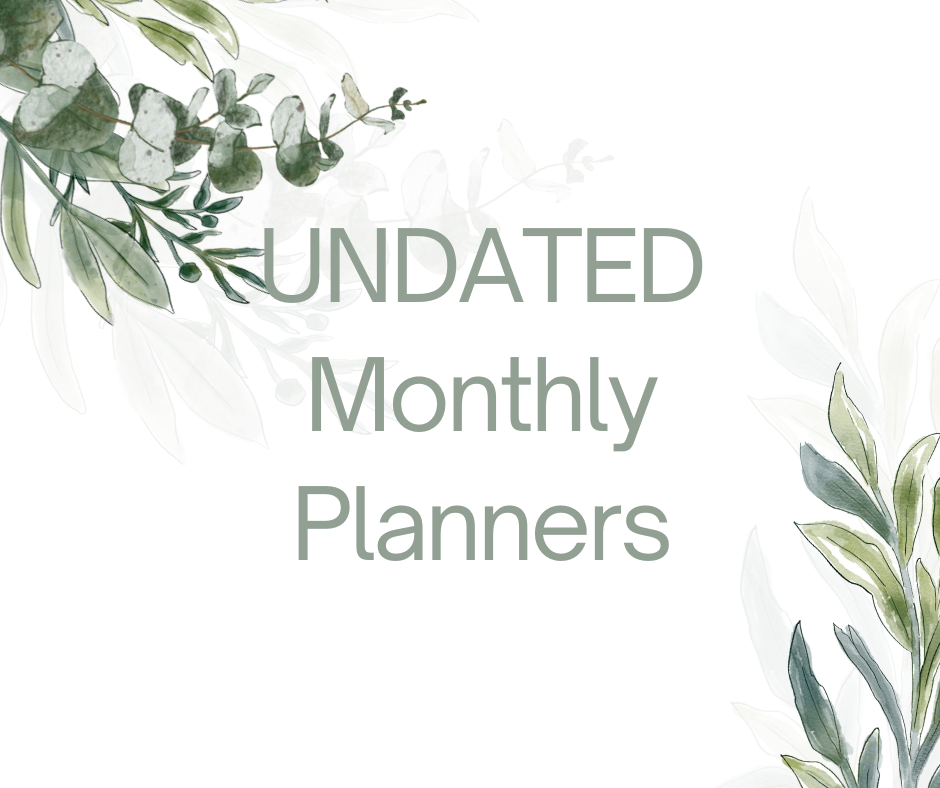 Undated Monthly LIFE Planners