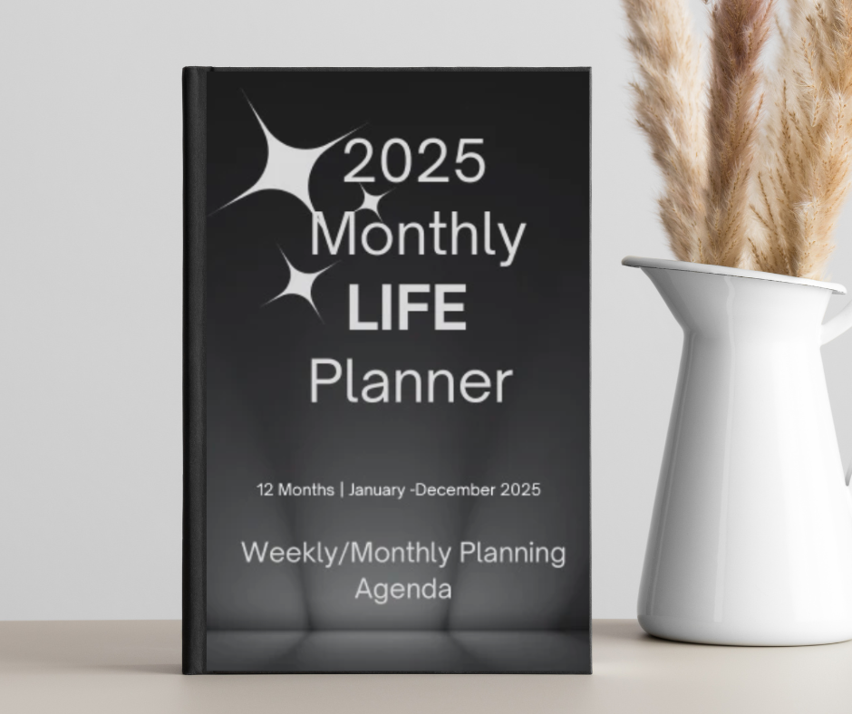 2025 Monthly LIFE Planner - Bright Star - 12 Month Weekly Planner for Jan - Dec 2025  | 7x10 Paperback